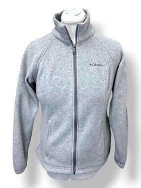 Columbia Women’s Full-Zip Fleece Jacket Soft Warm Casual Cozy Outdoor Gray S